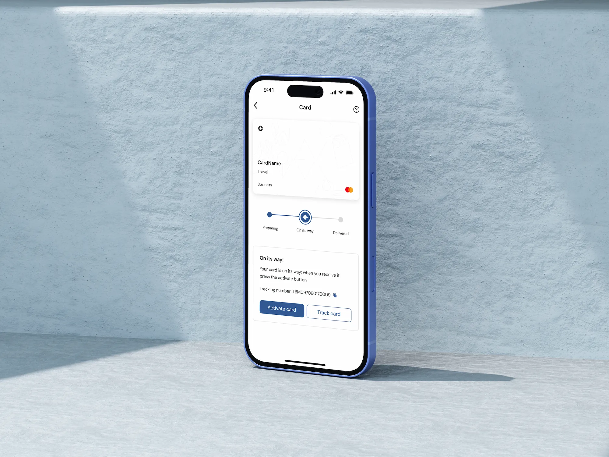 Clara app on a phone against a pale wall